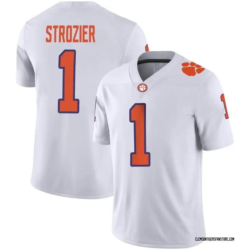 Game Youth Branden Strozier Clemson Tigers White Football Jersey