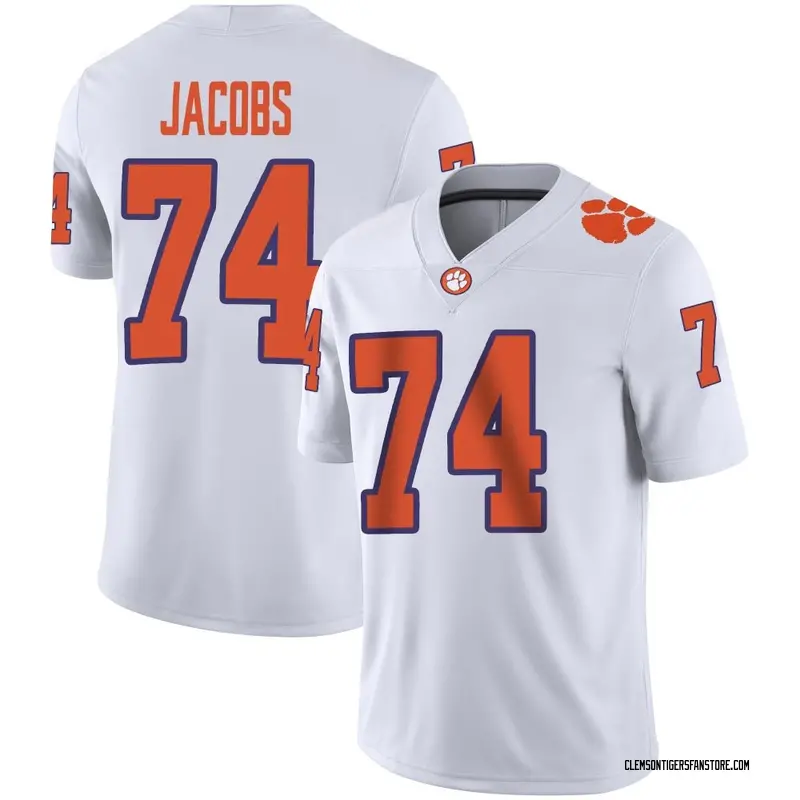 Game Youth Brayden Jacobs Clemson Tigers White Football Jersey