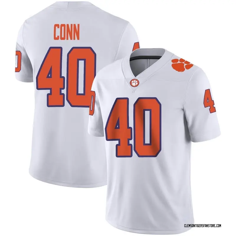 Game Youth Brodey Conn Clemson Tigers White Football Jersey