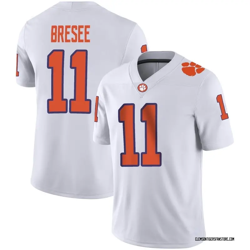 Game Youth Bryan Bresee Clemson Tigers White Football Jersey