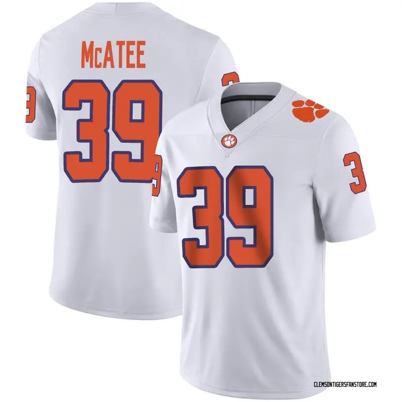 Game Youth Bubba McAtee Clemson Tigers White Football Jersey