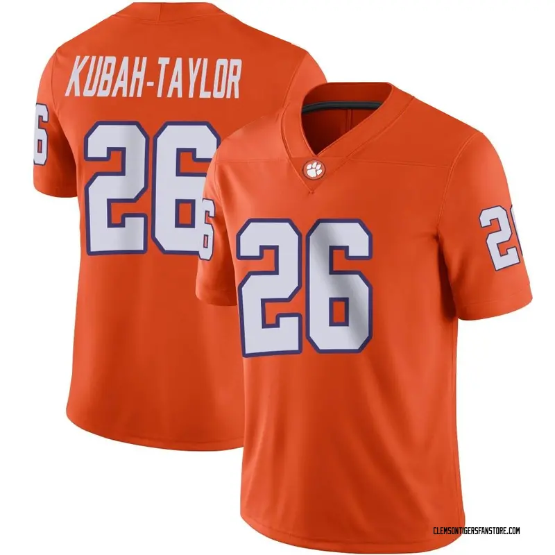 Game Youth C.J. Kubah-Taylor Clemson Tigers Orange Football Jersey