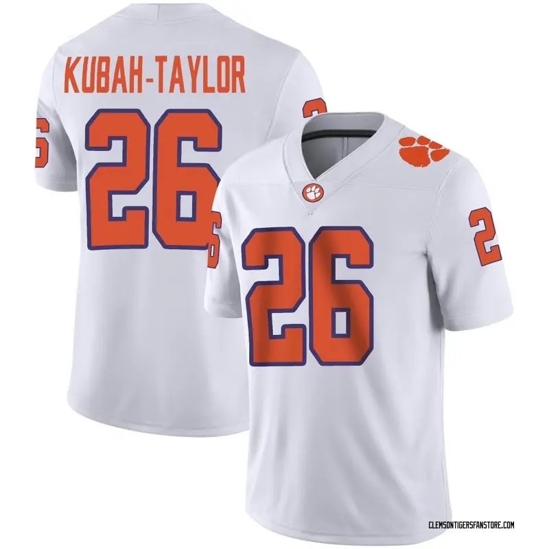 Game Youth C.J. Kubah-Taylor Clemson Tigers White Football Jersey
