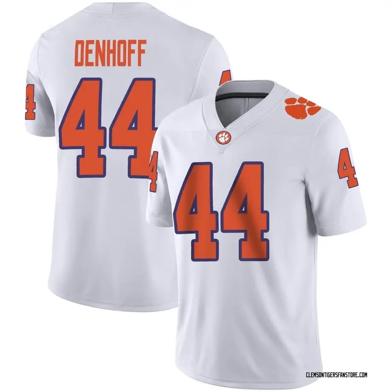 Game Youth Cade Denhoff Clemson Tigers White Football Jersey