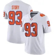 Game Youth Caden Story Clemson Tigers White Football Jersey