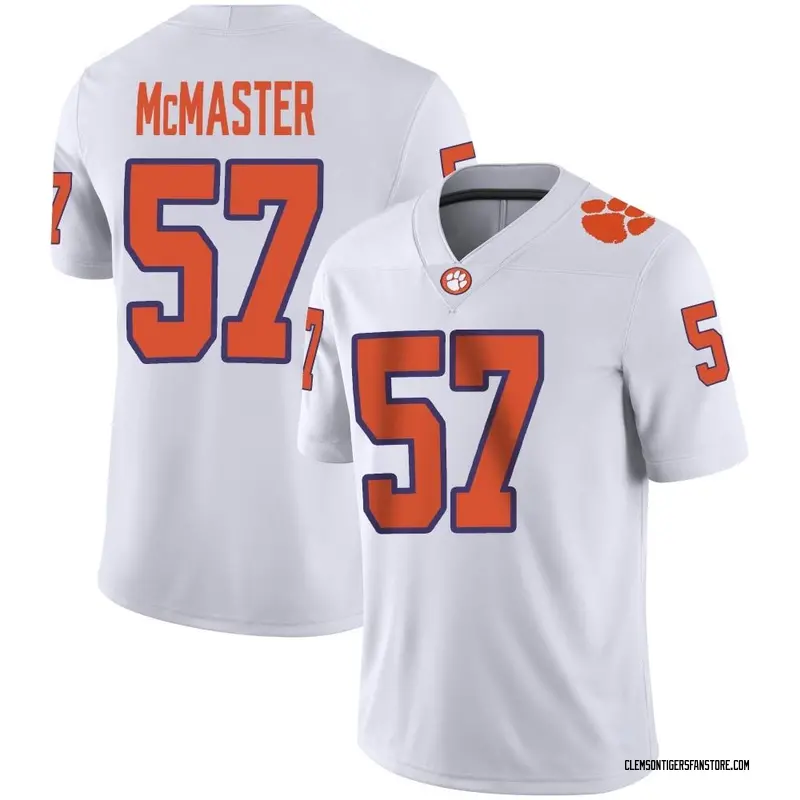 Game Youth Chandler McMaster Clemson Tigers White Football Jersey
