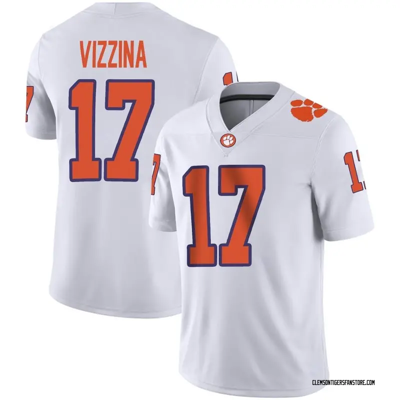 Game Youth Christopher Vizzina Clemson Tigers White Football Jersey