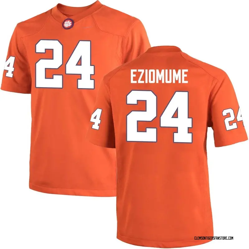 Game Youth David Eziomume Clemson Tigers Orange Team Color College Jersey