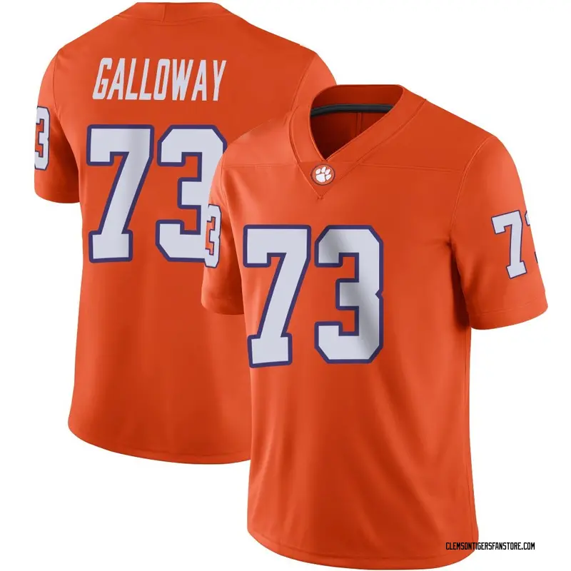 Game Youth Hayes Galloway Clemson Tigers Orange Football Jersey