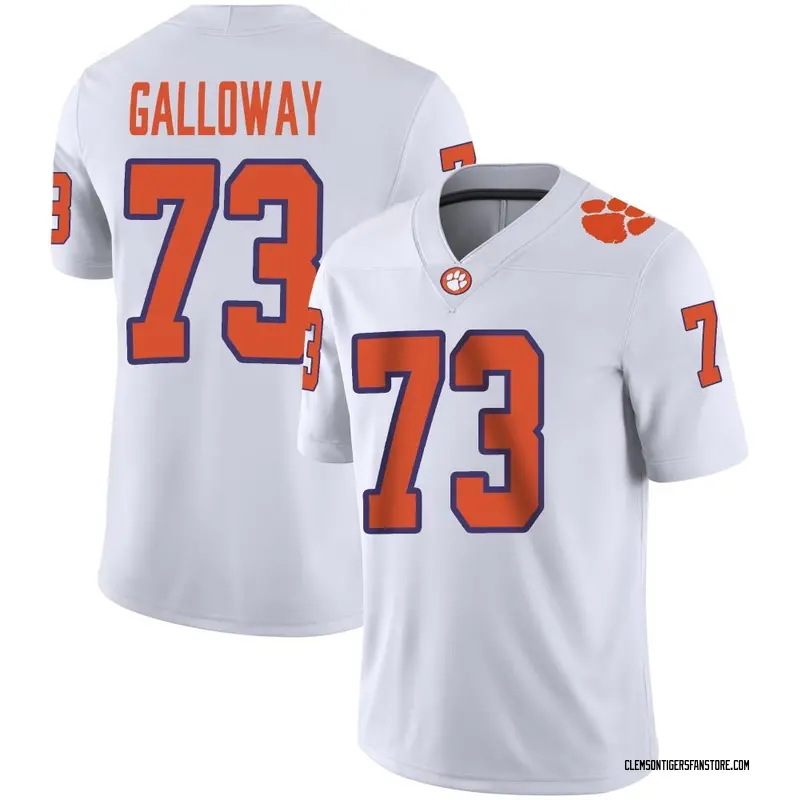 Game Youth Hayes Galloway Clemson Tigers White Football Jersey