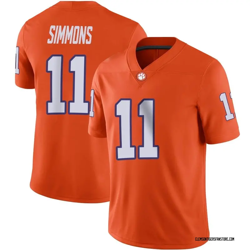 Game Youth Isaiah Simmons Clemson Tigers Orange Football Jersey