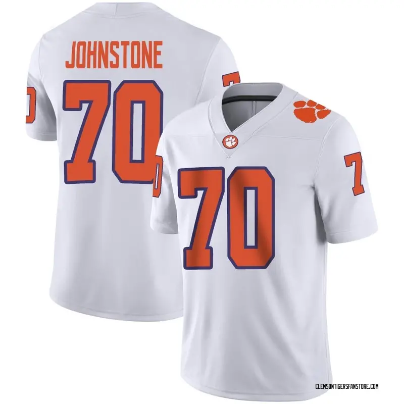 Game Youth Mason Johnstone Clemson Tigers White Football Jersey