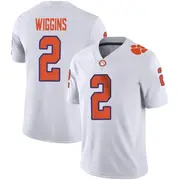 Game Youth Nate Wiggins Clemson Tigers White Football Jersey