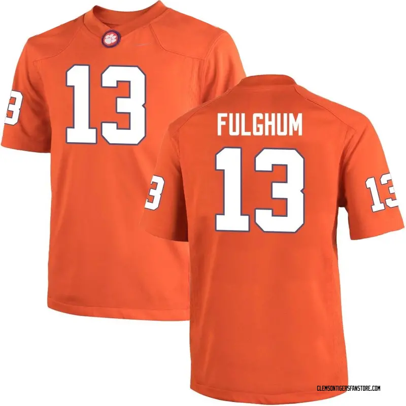 Game Youth Parker Fulghum Clemson Tigers Orange Team Color College Jersey