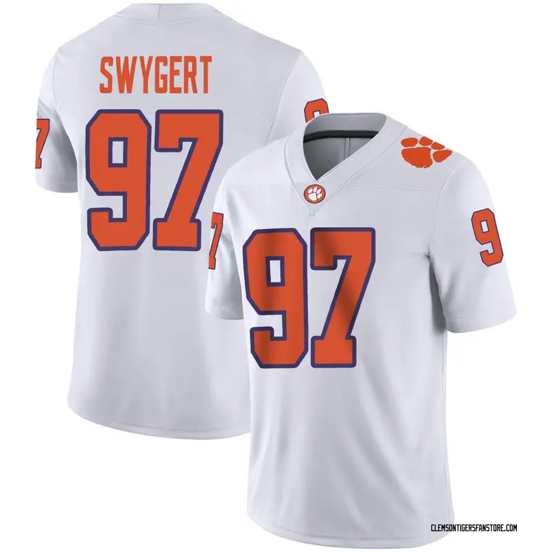 Game Youth Patrick Swygert Clemson Tigers White Football Jersey