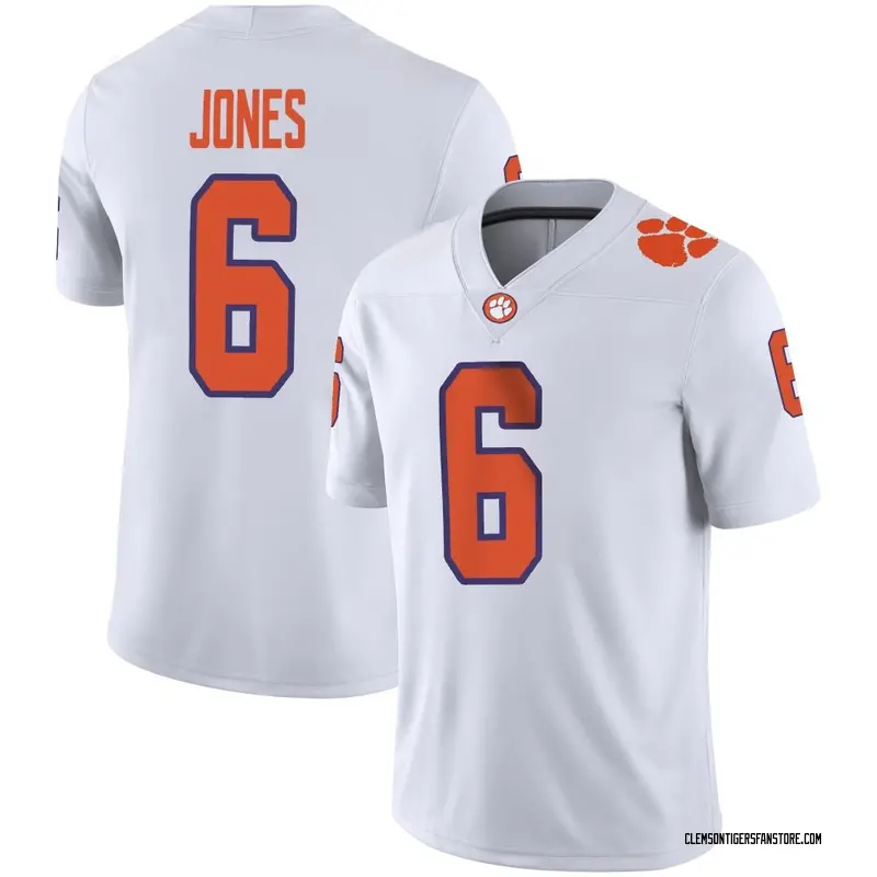 Game Youth Ricardo Jones Clemson Tigers White Football Jersey