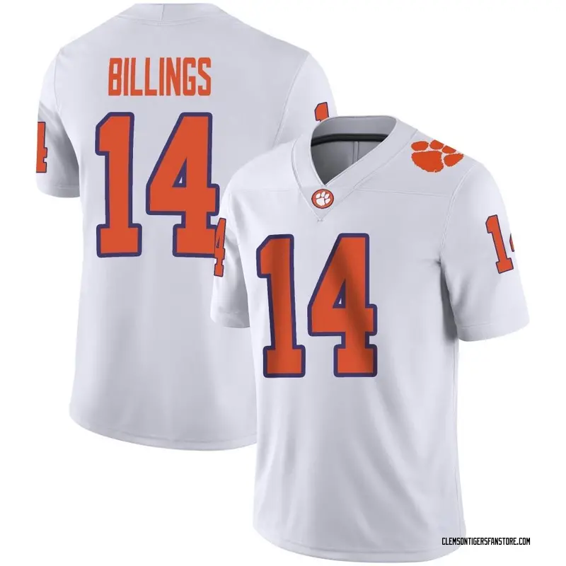 Game Youth Rob Billings Clemson Tigers White Football Jersey