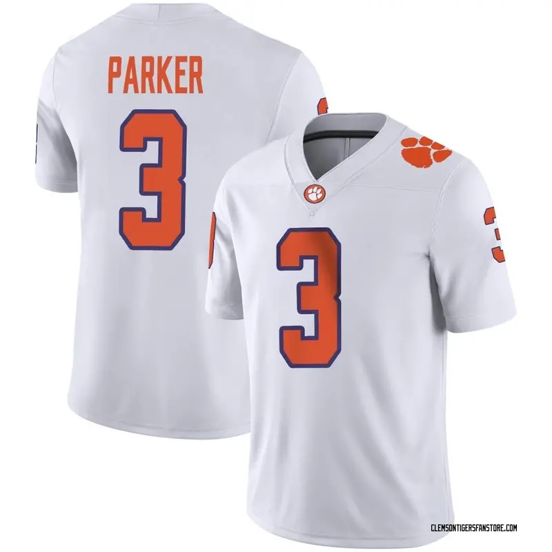Game Youth T.J. Parker Clemson Tigers White Football Jersey