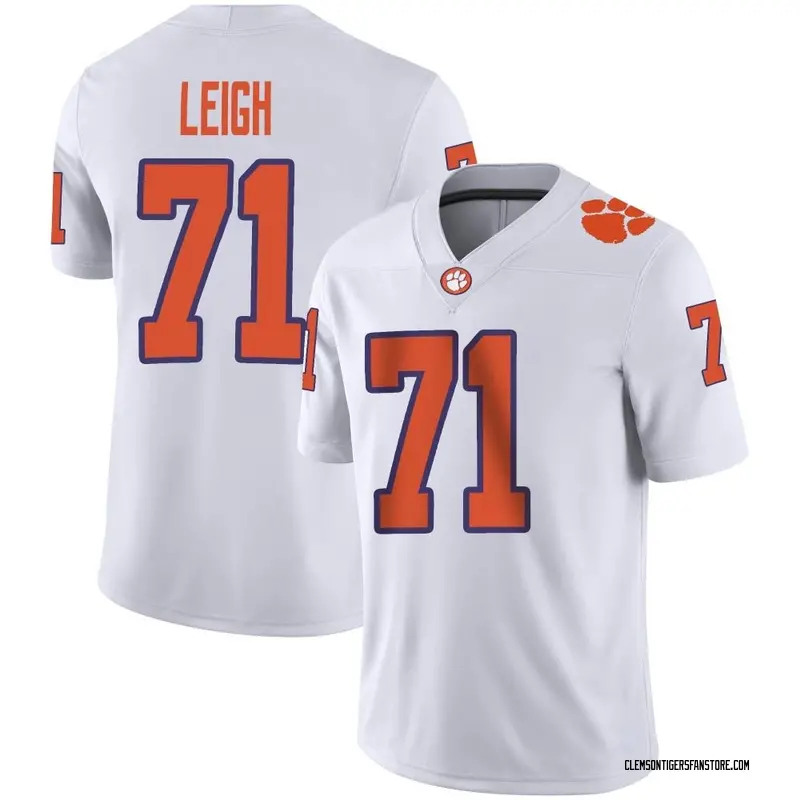 Game Youth Tristan Leigh Clemson Tigers White Football Jersey