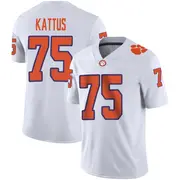 Game Youth Tucker Kattus Clemson Tigers White Football Jersey
