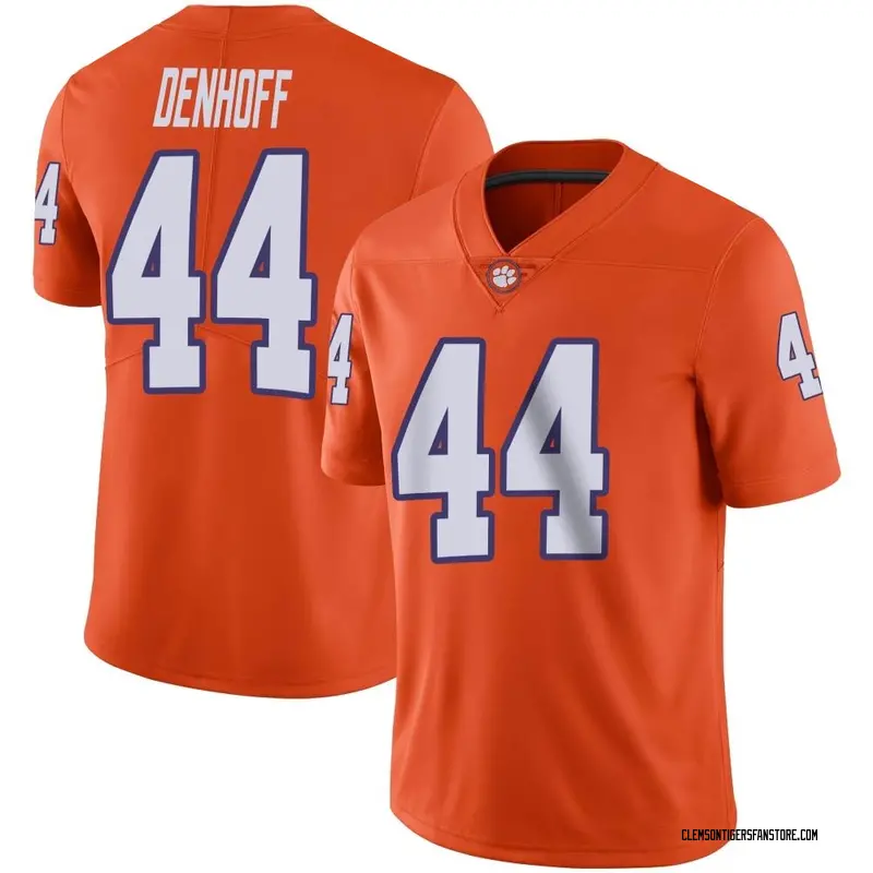 Limited Men's Cade Denhoff Clemson Tigers Orange Football Jersey