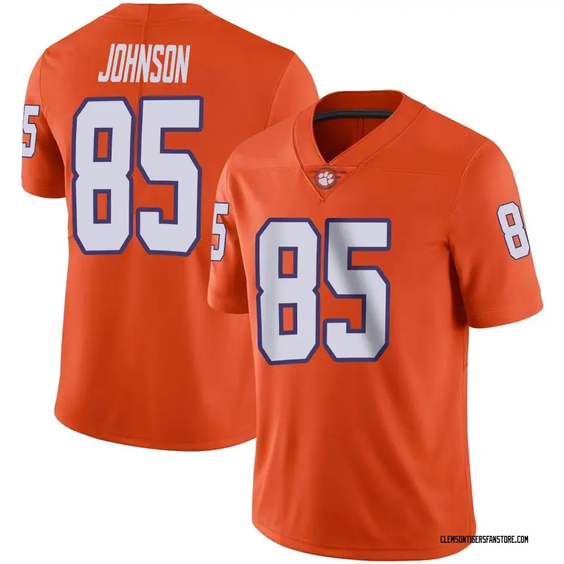 Limited Men's Charlie Johnson Clemson Tigers Orange Football Jersey