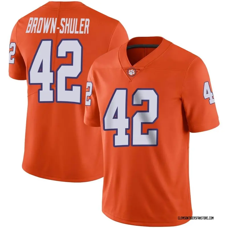 Limited Men's Hevin Brown-Shuler Clemson Tigers Orange Football Jersey