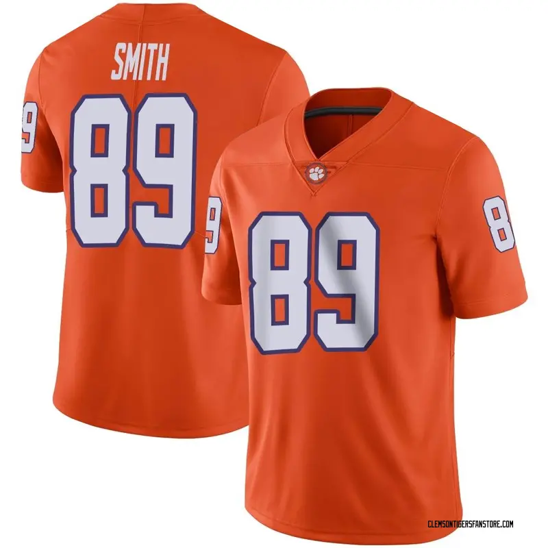 Limited Men's Jack Smith Clemson Tigers Orange Football Jersey