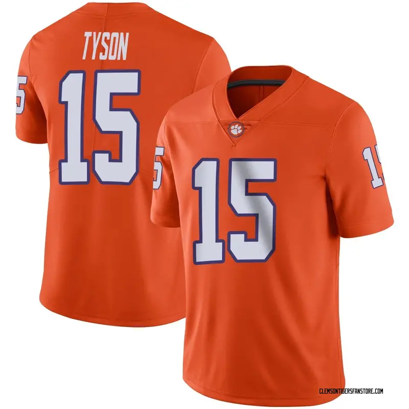 Limited Men's Paul Tyson Clemson Tigers Orange Football Jersey