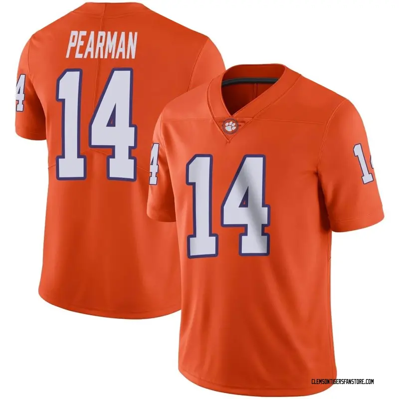 Limited Men's Trent Pearman Clemson Tigers Orange Football Jersey