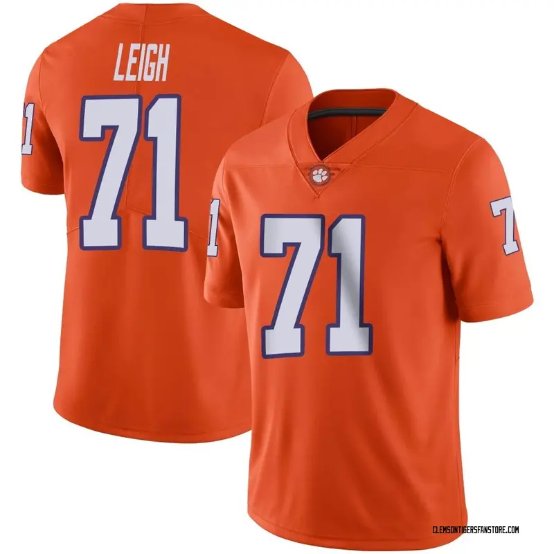 Limited Men's Tristan Leigh Clemson Tigers Orange Football Jersey