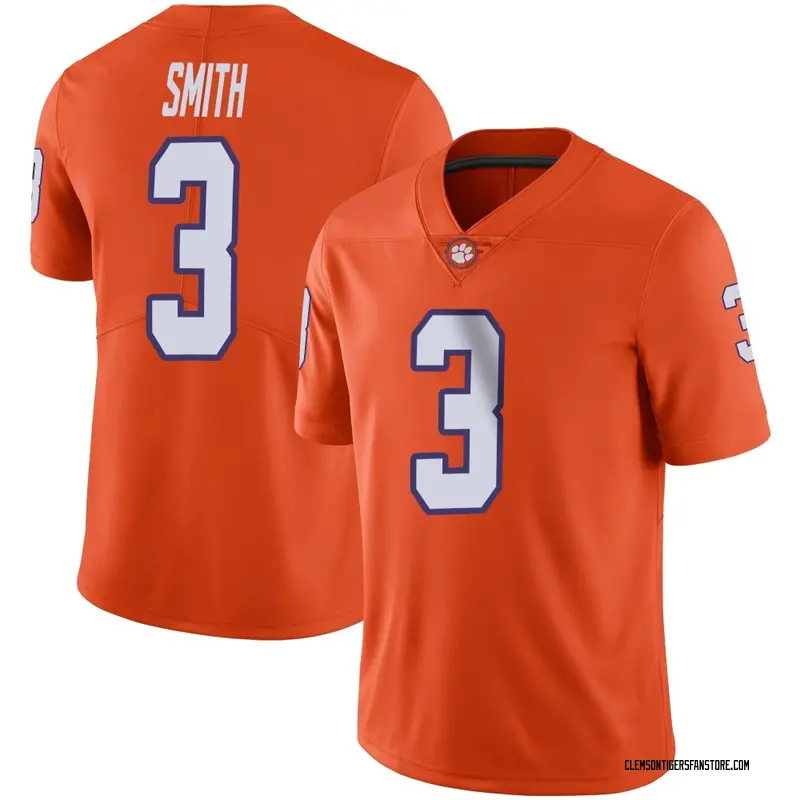 Limited Men's Tristan Smith Clemson Tigers Orange Football Jersey