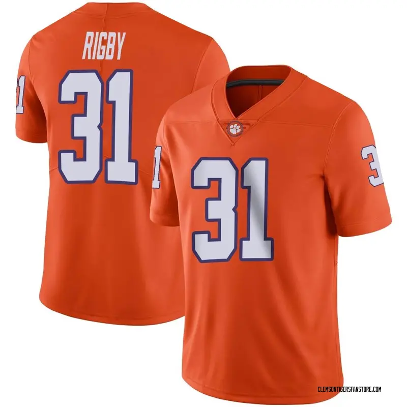 Limited Men's Tristen Rigby Clemson Tigers Orange Football Jersey