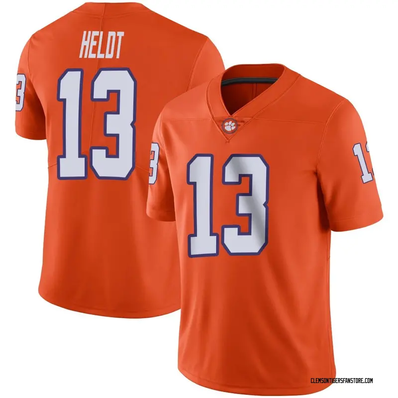 Limited Men's Will Heldt Clemson Tigers Orange Football Jersey