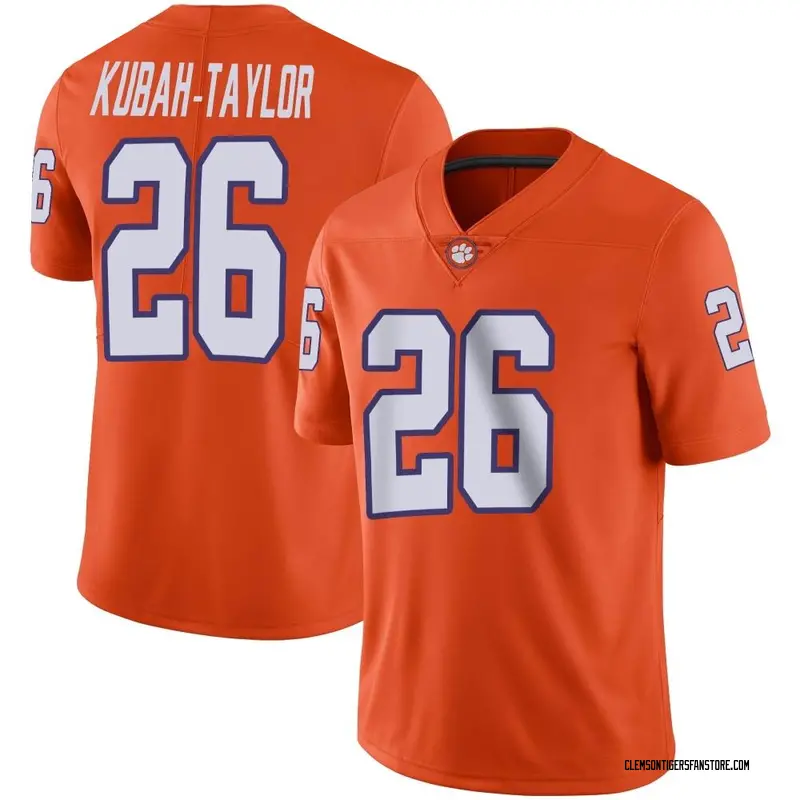 Limited Youth C.J. Kubah-Taylor Clemson Tigers Orange Football Jersey