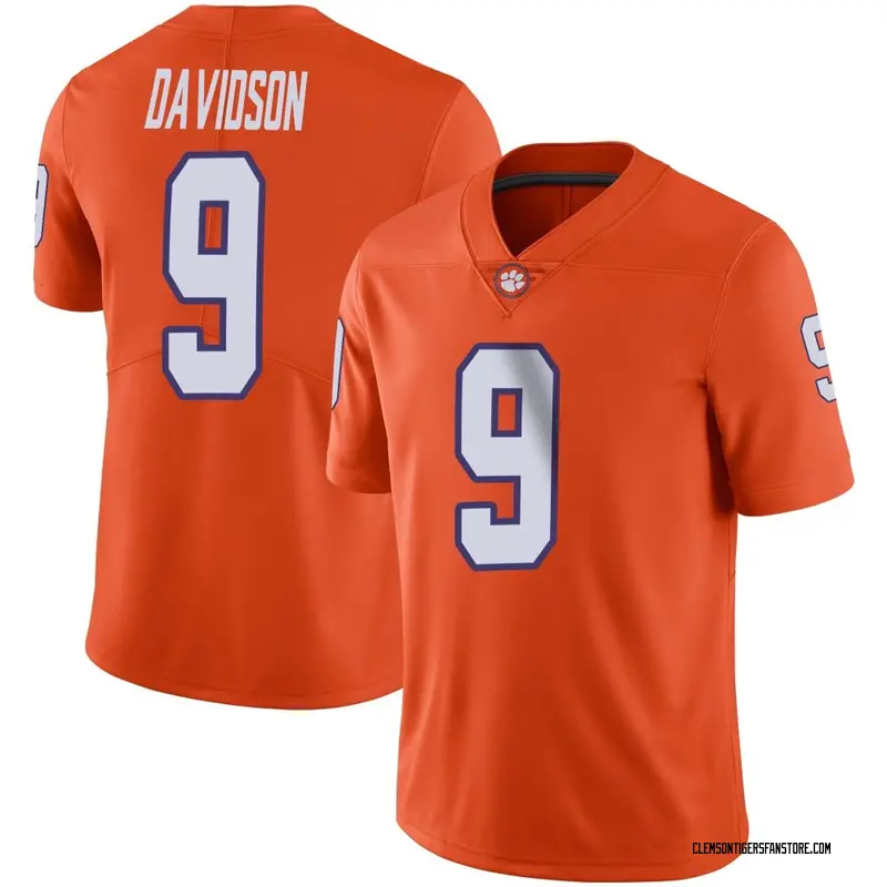 Limited Youth Gideon Davidson Clemson Tigers Orange Football Jersey