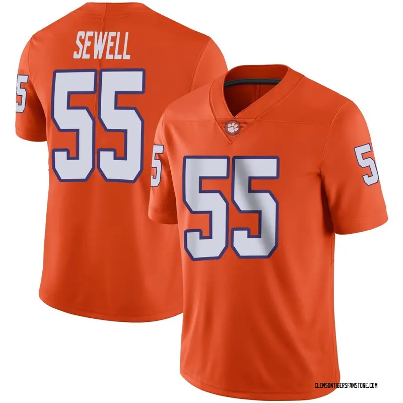 Limited Youth Harris Sewell Clemson Tigers Orange Football Jersey