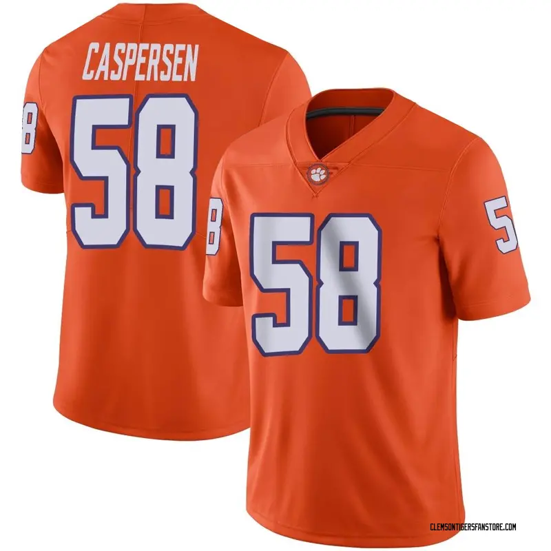 Limited Youth Holden Caspersen Clemson Tigers Orange Football Jersey
