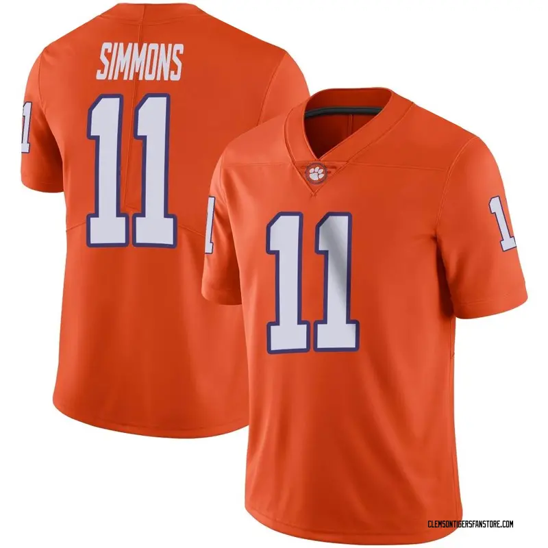 Limited Youth Isaiah Simmons Clemson Tigers Orange Football Jersey