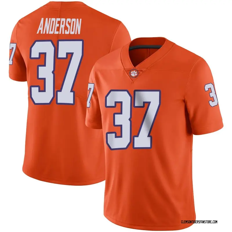 Limited Youth Logan Anderson Clemson Tigers Orange Football Jersey