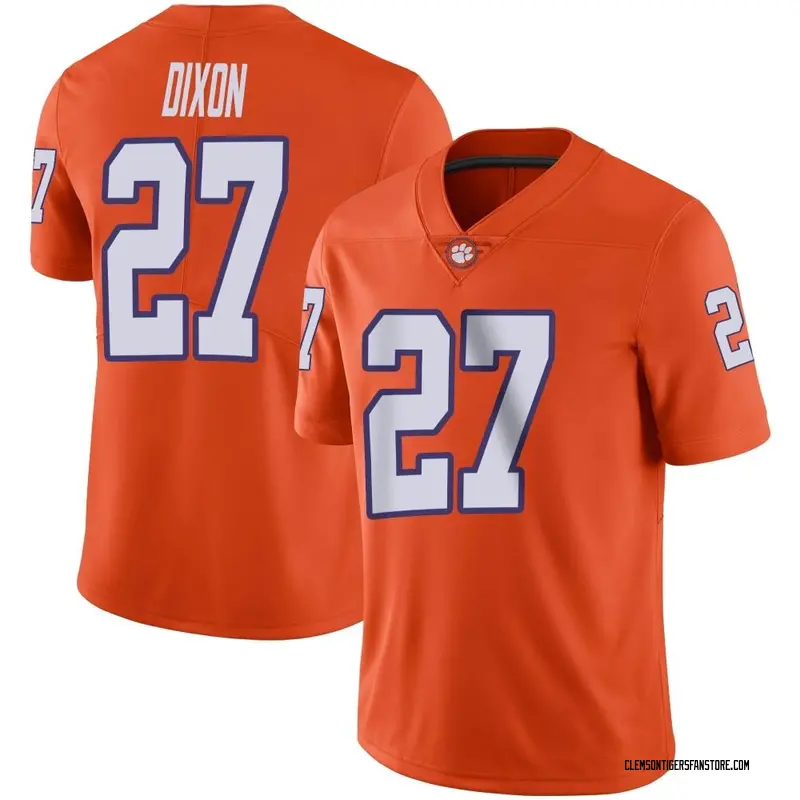 Limited Youth Noah Dixon Clemson Tigers Orange Football Jersey