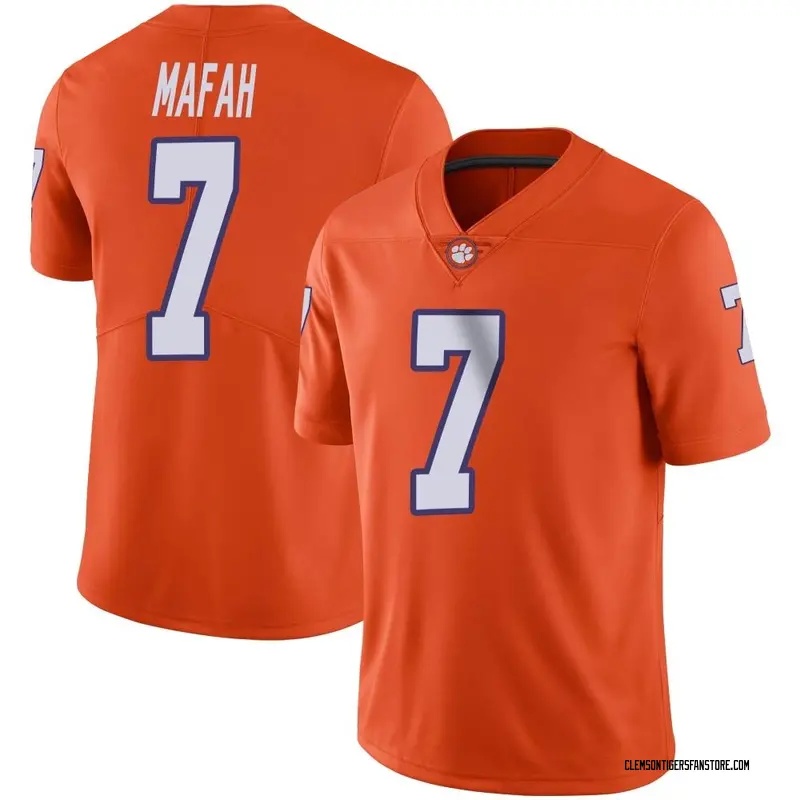 Limited Youth Phil Mafah Clemson Tigers Orange Football Jersey