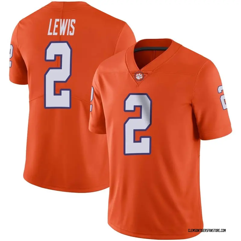 Limited Youth Shelton Lewis Clemson Tigers Orange Football Jersey