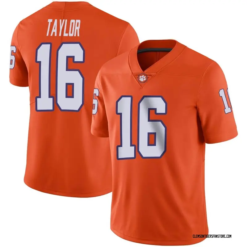 Limited Youth Will Taylor Clemson Tigers Orange Football Jersey