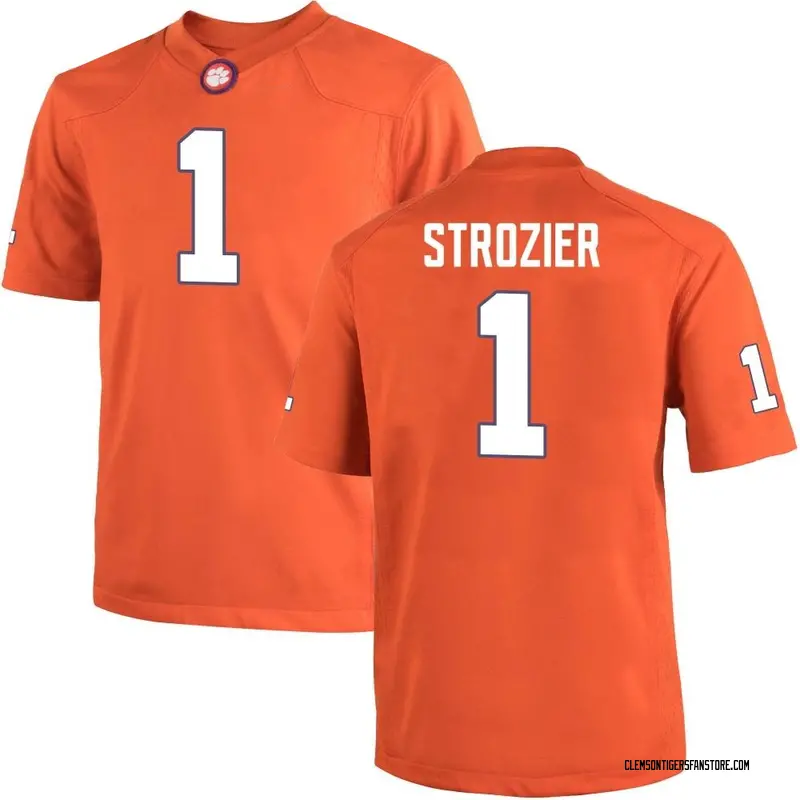 Replica Men's Branden Strozier Clemson Tigers Orange Team Color College Jersey