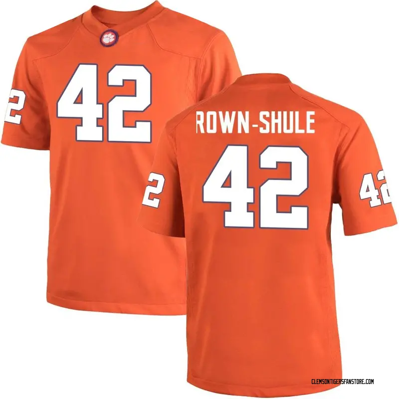 Replica Men's Hevin Brown-Shuler Clemson Tigers Orange Team Color College Jersey