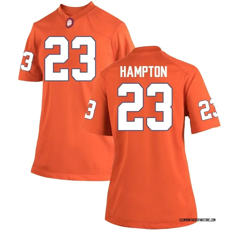 Replica Women's Ashton Hampton Clemson Tigers Orange Team Color College Jersey