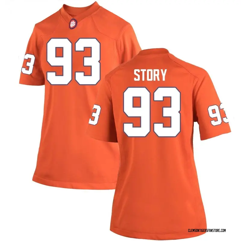 Replica Women's Caden Story Clemson Tigers Orange Team Color College Jersey