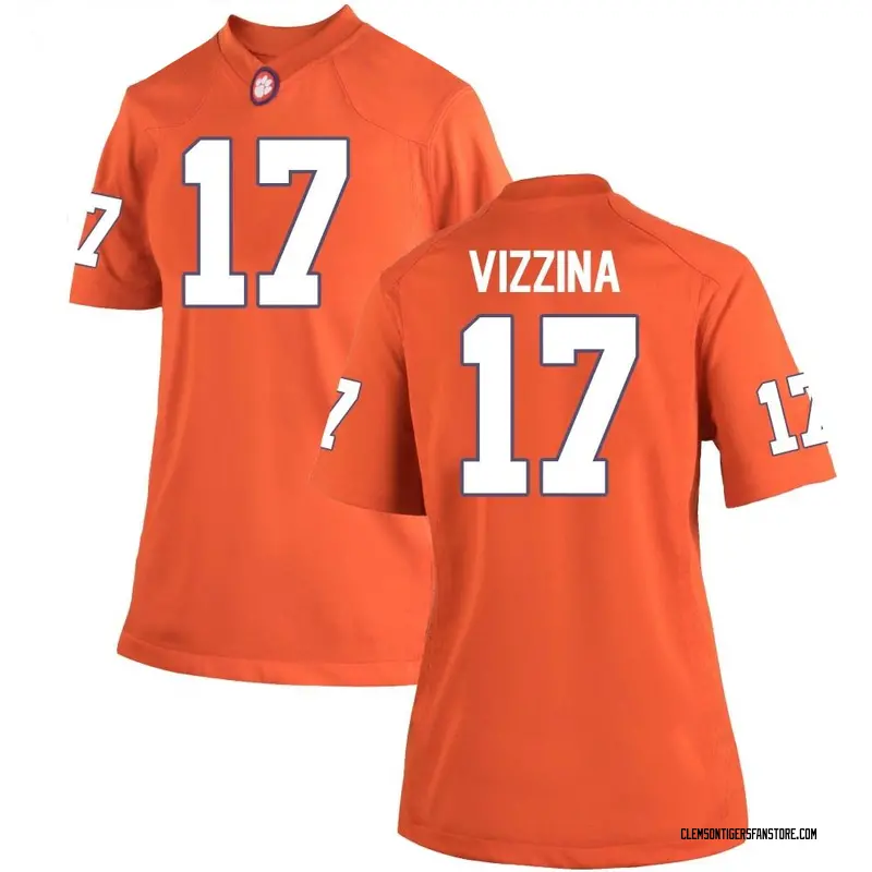 Replica Women's Christopher Vizzina Clemson Tigers Orange Team Color College Jersey