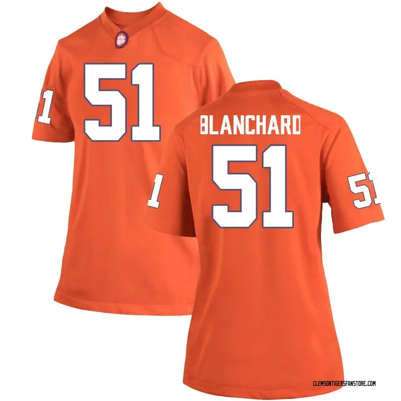 Replica Women's Gavin Blanchard Clemson Tigers Orange Team Color College Jersey
